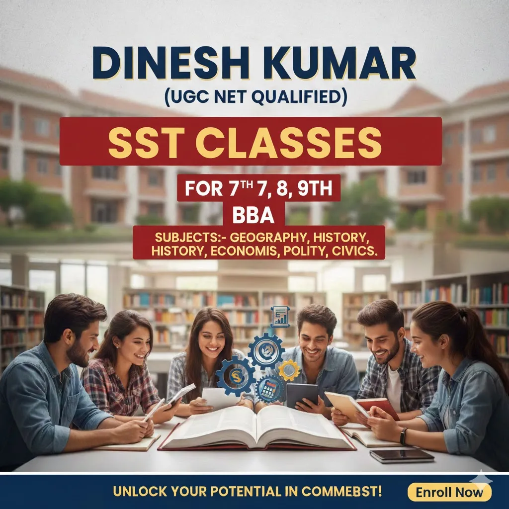 Social Science Coaching for Classes 6–10 (CBSE, ICSE & State Boards) by Dinesh Kumar